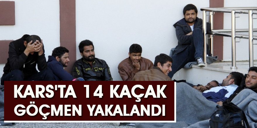 Kars'ta 14 kaçak göçmen yakalandı