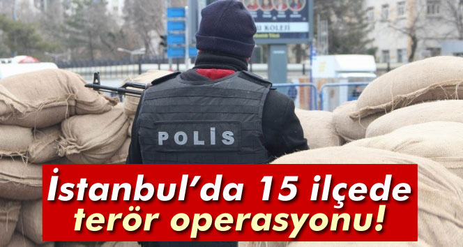 İstanbul´da 15 ilçede terör operasyonu