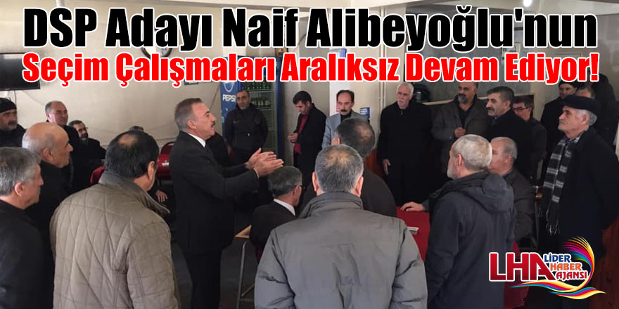 DSP Adayı Naif Alibeyoğlu'nun Seçim Çalışmaları Aralıksız Devam Ediyor!