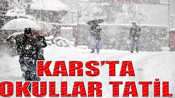Kars'ta Okullara Kar Tatili
