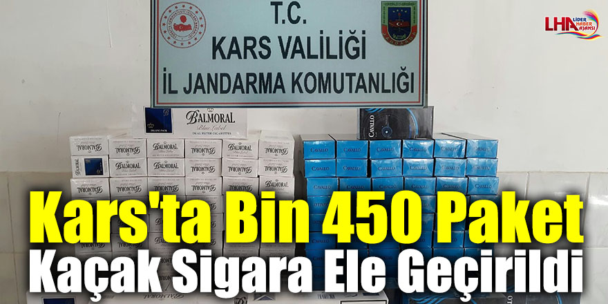 Kars'ta Bin 450 Paket Kaçak Sigara Ele Geçirildi