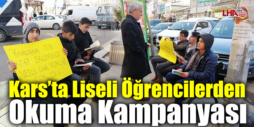 Kars’ta Liseli Öğrencilerden Okuma Kampanyası