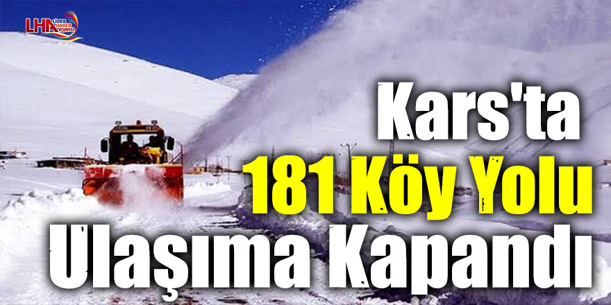 Kars'ta 181 Köy Yolu Ulaşıma Kapandı