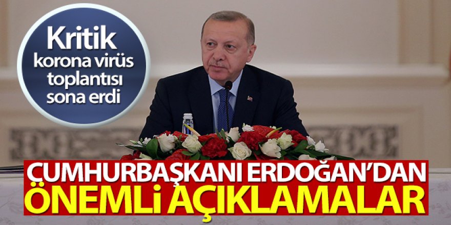 Cumhurbaşkanı Erdoğan'dan önemli açıklamalar