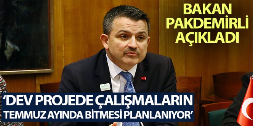 Bakan Pakdemirli: "KKTC Su Temin Projesi'nde onarım çalışmalarının Temmuz ayında bitmesi planlanıyor"