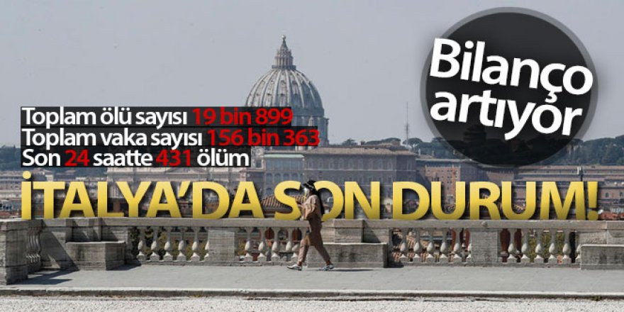 İtalya'da korona virüsten ölü sayısı 19 bin 899'a yükseldi