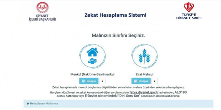 TDV zekat hesaplama modülü zekat hesaplamayı kolaylaştırıyor