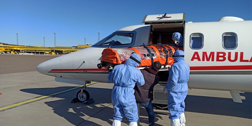 Türk hastayı İsveç'ten alan ambulans uçak Ankara'ya dönüyor