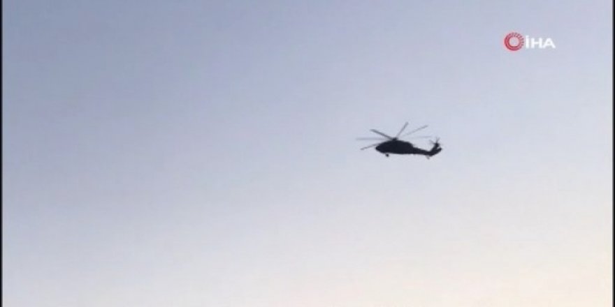 Sınırda helikopter hareketliliği