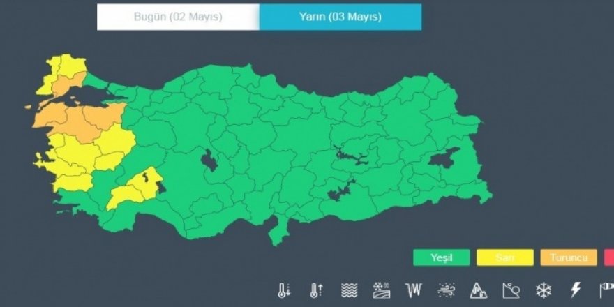 Meteorolojiden turuncu uyarı