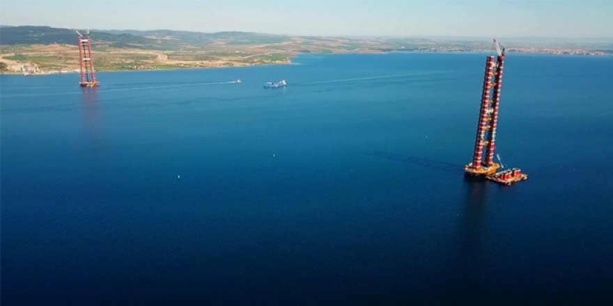 Çanakkale Boğaz Köprüsü'nün kuleleri 270 metreye ulaştı