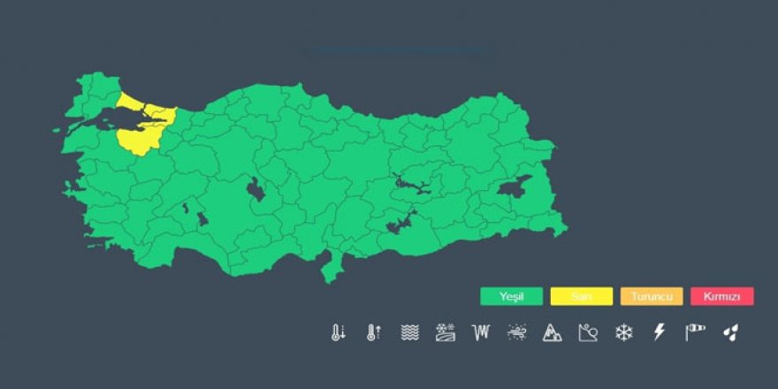 Meteorolojiden Bursa'ya 'sarı' uyarı