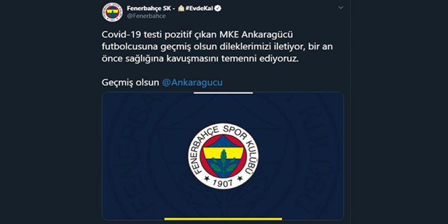 Fenerbahçe'den Ankaragücü'ne geçmiş olsun mesajı