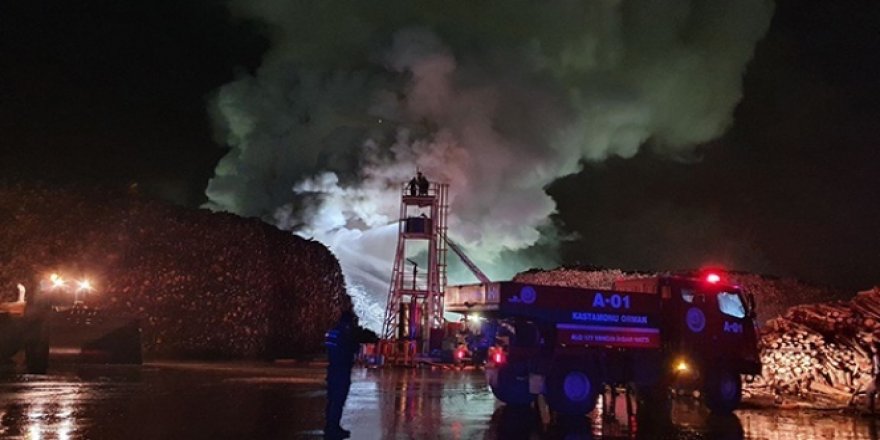 Kastamonu'da entegre fabrikasında yangın