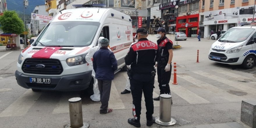 Karantina altındaki köyden kaçtı polislere yakalandı