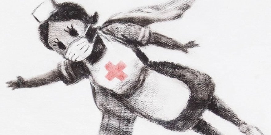 Banksy'den hemşireler için “süper kahraman” eseri