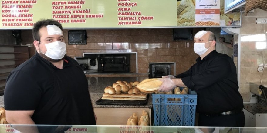 Ramazan pidesi siparişi alan fırına sopalı bıçaklı saldırı kamerada