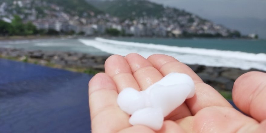 Ordu'da dolu yağışı etkili oldu