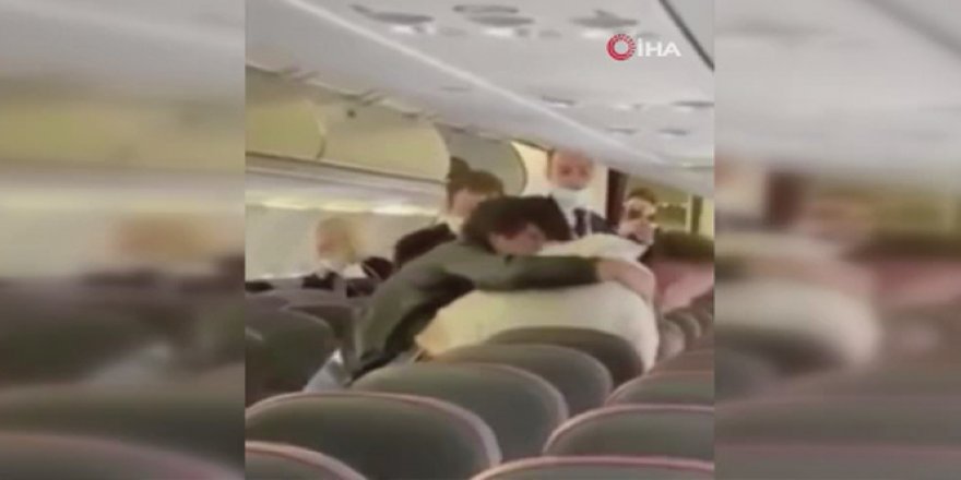 Rus yolcu uçağında sosyal mesafe kavgası