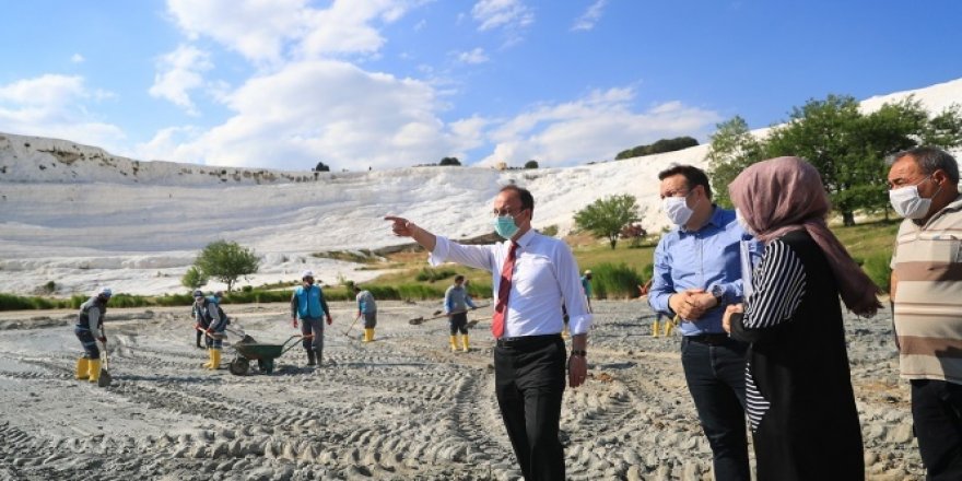 Pamukkale'den yaklaşık 400 kamyon çamur çıkarılacak