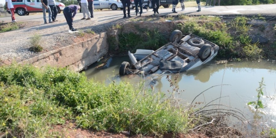 Virajı alamayan otomobil kanala düştü: 1 ölü