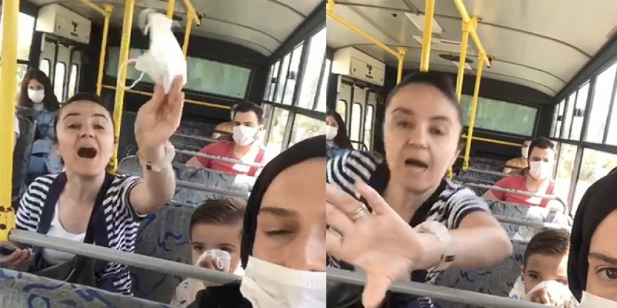 Otobüste maske takmayan kadına para cezası kesildi