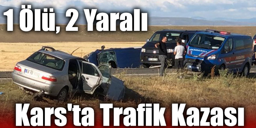 Kars'ta Trafik Kazası: 1 Ölü, 2 Yaralı