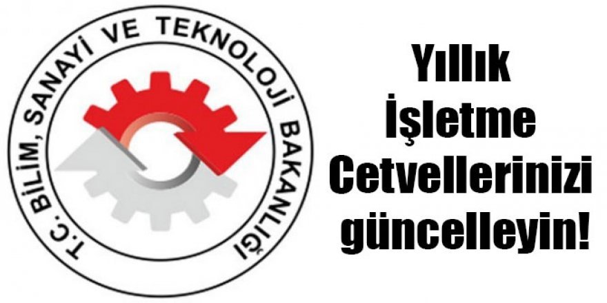 Yıllık işletme cetvellerinizi güncelleyin!