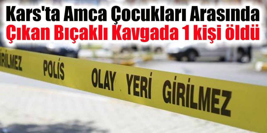 Kars'ta amca çocukları arasında çıkan bıçaklı kavgada 1 kişi öldü