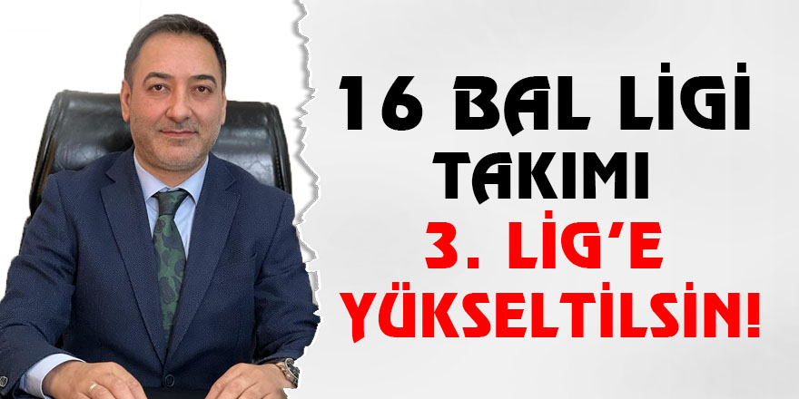 16 BAL LİGİ TAKIMI 3. LİG’E YÜKSELTİLSİN!