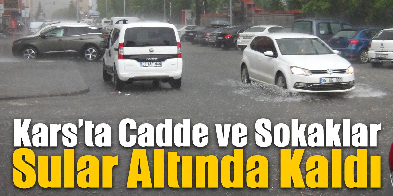 Kars’ta cadde ve sokaklar sular altında kaldı