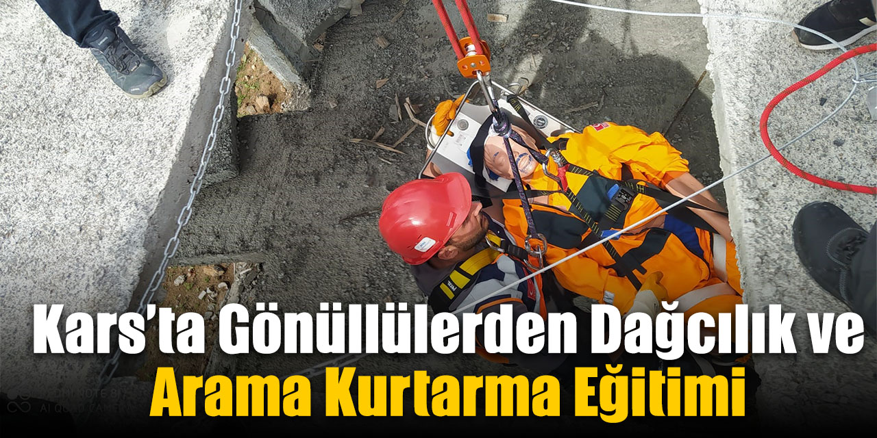 Kars’ta gönüllülerden dağcılık ve arama kurtarma eğitimi