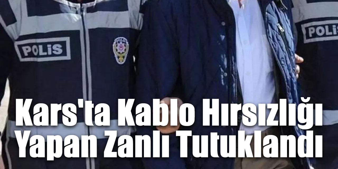 Kars'ta kablo hırsızlığı yapan zanlı tutuklandı