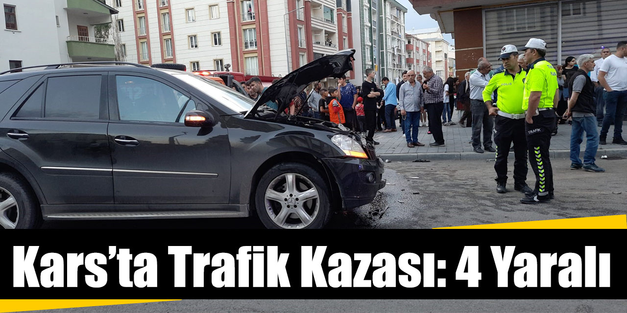 Kars’ta trafik kazası: 4 yaralı