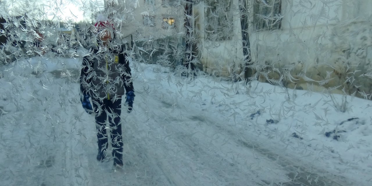 Kars'ta soğuk hava etkili oldu