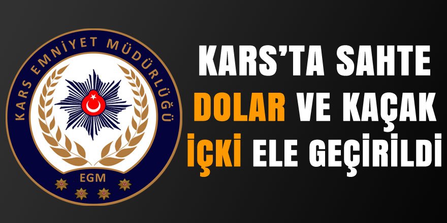 Kars’ta Sahte Dolar ve Kaçak İçki Ele Geçirildi