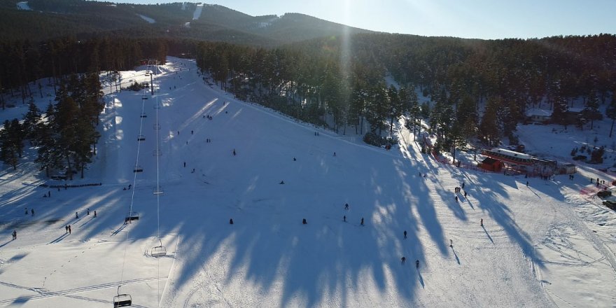 Sarıkamış Cıbıltepe Kayak Merkezi havadan görüntülendi