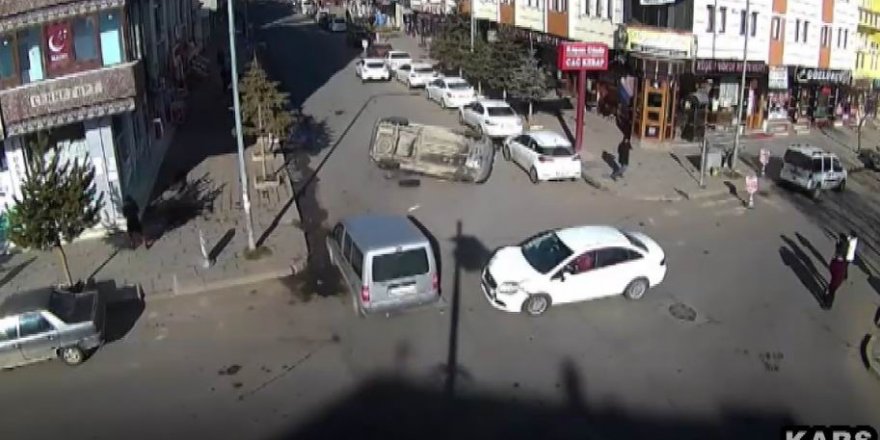 Kars’ta biri ölümlü iki trafik kazası MOBESE’de