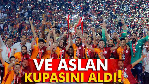 Galatasaray kupasını törenle aldı