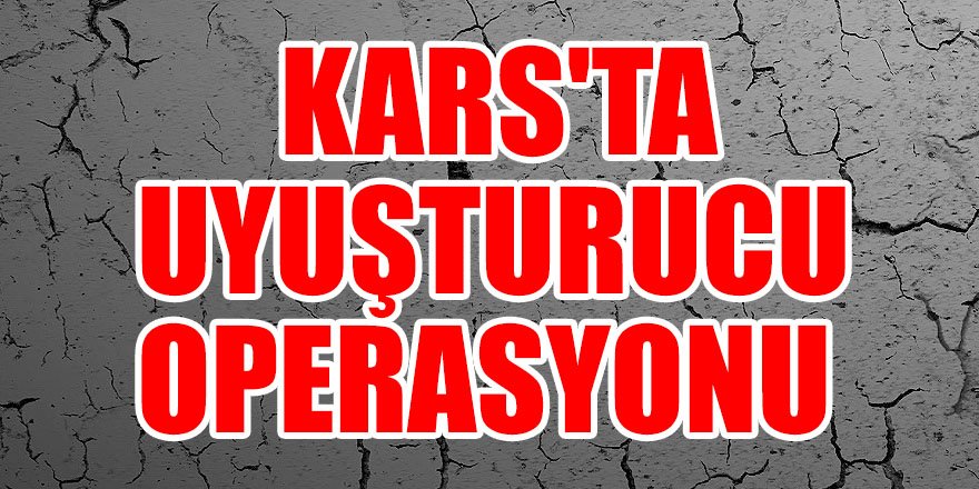 Kars'ta uyuşturucu operasyonu