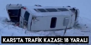 Kars’ta Trafik Kazası: 18 Yaralı